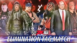 WWE 2K16  UNDERTAKER vs KANE  6 Man Elimination Tag Team Match  PS4 Gameplay [upl. by Sherj813]