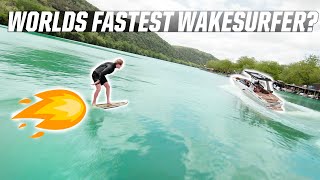 WORLDS FASTEST WAKESURFER  WAKESURFING [upl. by Kalli]