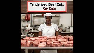 Tenderized beef cutsbutchery butcherybusiness beef shortfeedshortsviral shortsvideos [upl. by Reerg]