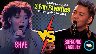 Fans React Sofronio vs Shye Who Will Dominate The Voice Finale [upl. by Bilbe641]