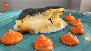 Gourmet Receta de rodaballo relleno con muselina de gambas paso a paso [upl. by Irolav]