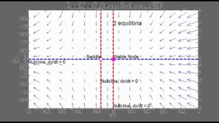 2D Transcritical Bifurcation Vector Field [upl. by Fasto]