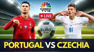 EURO 2024 LIVE Portugal vs Czech Republic Match LIVE Score  Cristiano Ronaldo  UEFA Euro  N18G [upl. by Vesta]