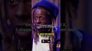 Lil wayne quit writing because of JayZ lilwayne jayz fyp foryou shorts shortvideo rap [upl. by Lledner489]