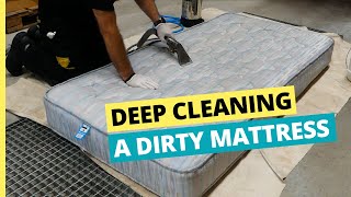 Transforming a Filthy Mattress  SATISFYING  ServiceMaster Clean [upl. by Green]