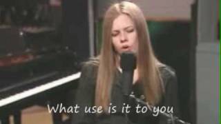 Avril Lavigne Things ill never say acoustic aol session  lyrics [upl. by Sloan]