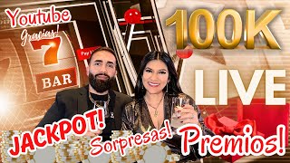 🔴EN VIVO 100K SUSCRIPTORES EN YOUTUBE 🎉 100k youtubelive casino [upl. by Esenwahs]