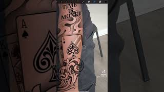 Full sleeve tattoo idea on procreate [upl. by Labana]