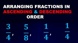 Comparing and Ordering Fractions  How to compare fractions  Fractions from least to greatest Easy [upl. by Yesiad]