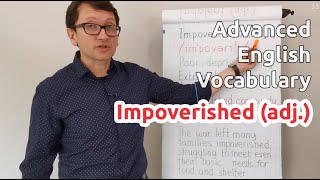 Impoverished adj  Advanced English Vocabulary  One Minute Videos [upl. by Nesyaj148]