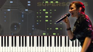 Caravan Palace  Supersonics Synthesia Piano Tutorial [upl. by Nnayd]