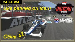 Indycar Oval Series  24S4W4  Atlanta  iRacing VR [upl. by Holle]