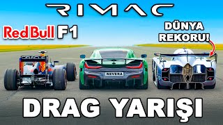 F1 vs Dünyanın EN HIZLI Hiper Arabaları DRAG YARIŞI [upl. by Euqinotna]