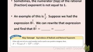 75 Rational Exponents and Radicals [upl. by Curtice609]