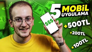 PARA KAZANDIRAN 5 MOBİL UYGULAMA Telefondan Para Kazanma Yolları [upl. by Idham]