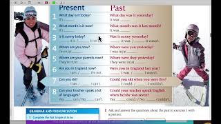 វីដេអូទី២មេរៀនទី5នៃNew Headway ElementaryPresent Past Simple was were and Verb to be am is are [upl. by Foskett]