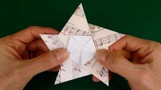 Folding a 5 Pointed Origami Star [upl. by Philcox]