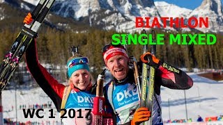 BIATHLON SINGLE MIXED RELAY 26112017 World Cup 1 Oestersund Sweden [upl. by Allisurd]