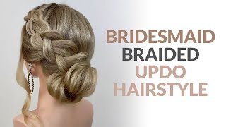 Elegant Braided Side Bun Updo [upl. by Lehcar]