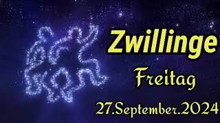 ZWILLINGE Horoskop heute Freitag 27 SEPTEMBER 2024 ♊ [upl. by Ynoep]