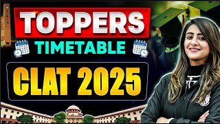 CLAT 2025 Toppers Daily Timetable For CLAT  Best Timetable to Crack CLAT [upl. by Annuaerb]