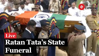 Ratan Tatas Last Rites Performed with Full State Honours  Ratan Tata News  Ratan Tata Death [upl. by Sapowith131]