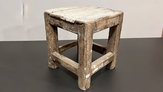 Restoration of the OLD STOOL  FURNITURE RESTORATION [upl. by Roban]