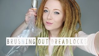 BRUSHING OUT SOME DREADLOCKS AFTER 2 YEARS [upl. by Otsirc]