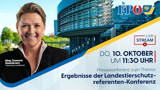 Pressekonferenz zum Thema Ergebnisse der LandestierschutzReferentenKonferenz [upl. by Larrej]