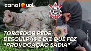 TORCEDOR QUE COMPROU CABEÇA DE PORCO DIZ QUE FEZ PROVOCAÇÃO SADIA NÃO PEGUEI BARRA DE FERRO [upl. by Leziar688]