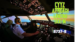 B737 MAX Night Approach and Landing  FULL ATC [upl. by Neelav]