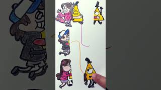 Bill chiper and gravity falls line matching puzzle game shorts billcipher art gravityfalls [upl. by Ainevul]