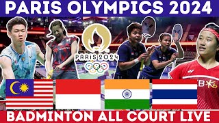 🔴Hari 2  Sukan Olimpik Paris 2024  Olympics Badminton Live Matches  Malaysia Indonesia Canada [upl. by Arraik955]