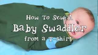 Sew a Baby Swaddler from a TShirt [upl. by Ybroc]