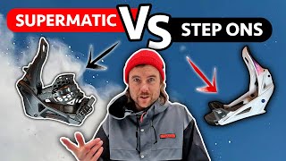 Burton Step Ons Versus Nidecker Supermatic Snowboard Bindings [upl. by Nosylla]