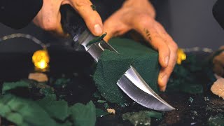 ASMR Cutting and crushing wet floral foam [upl. by Tab]