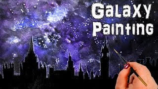 How to Paint a Galaxy with Watercolor Timelapse [upl. by Vickey]