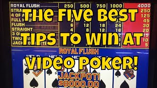 The Five Best Tips To Win at Video Poker • The Jackpot Gents [upl. by Warrenne]