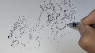 Idea sketch process  Pen Drawing ryotatakano [upl. by Laith]