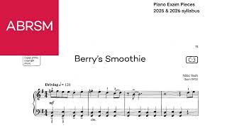 ABRSM Piano Grade 1 20252026 C3 Berrys Smoothie by Nikki Yeoh [upl. by Etnaihc]