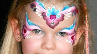 Maquillage de princesse des coeurs  Tutoriel maquillage des enfants [upl. by Santa]