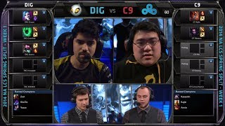 Dignitas vs Cloud 9  2014 NA LCS Spring split Season 4 W1D3 G2  Cloud 9 vs Dignitas full game HD [upl. by Rexana]