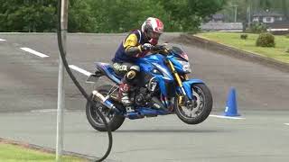 2018 6 17 MG 9 Dunlop Moto Gymkhana King of Gymkhana Sakuta 選手 GSXS1000 amp VTR250 [upl. by Nerraw924]