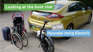 How much boot space is in the Hyundai Ioniq Electric 28kWh or 38kWh models [upl. by Ain]