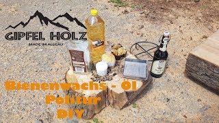 DIY BioHolzpflege Hartwachsöl Möbelpolitur mit Bienenwachs selber machen [upl. by Sibyl]