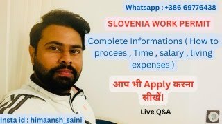 Slovenia work permit complete information  How to process  Process time  Salary  Living Expense [upl. by Ryann]