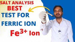 Test for ferric Fe3 ion salt analysis for cation class 11th and 12th saltanalysis [upl. by Krishnah]