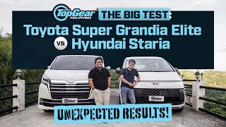 Hyundai Staria Premium vs Toyota Super Grandia Elite Van Big Test  Top Gear Philippines [upl. by Adnik]