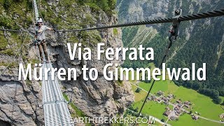 Life on the Edge  Via Ferrata Mürren to Gimmelwald [upl. by Anerys734]