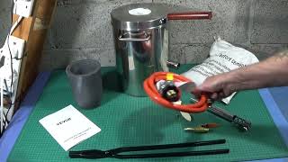 THE VEVOR STAINLESS STEEL 6KG SMELTING FURNACE KIT REVIEW AND USE [upl. by Naam]